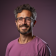 Harmonious Purple Palette - Candid Gentleman Portrait